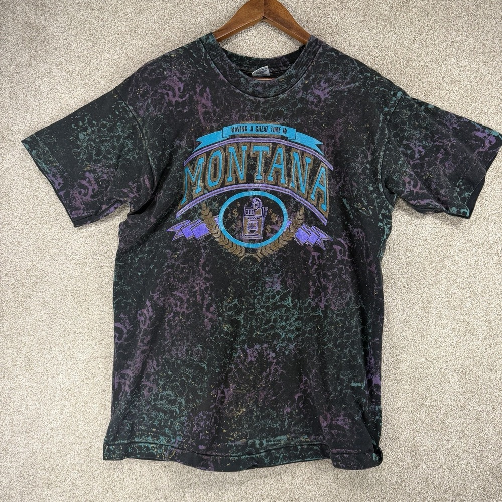 VTG 90s Turah Pines Bar Casino Montana Tee Shirt Lg Single Stitch‎ Retro USA